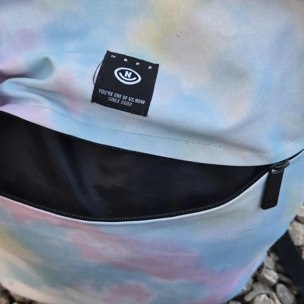 Neff Backpack Tie Dye Pastel Bag Travel Carry On School Hiking Zip Pockets‎